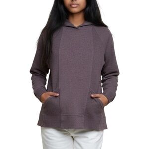 4/$20 Style & Co Hooded Sweatshirt Ribbed Inset Panels Hi-Low Hem Size S